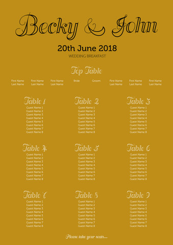 Gold Table Plan