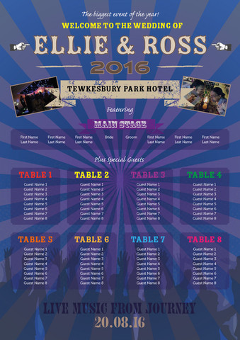 Music Festival Table Plan